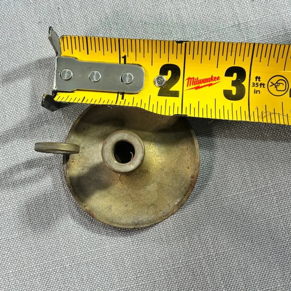 Vintage Solid Brass Mini Chamberstick Finger Loop Candle Holder 2 Inch Rustic